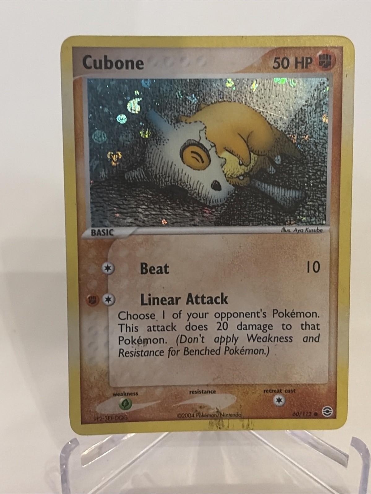 Pokémon Cubone 60/112 FireRed & LeafGreen Reverse Holo MP Pokémon Cubone 60/112 FireRed & LeafGreen Reverse Holo MP