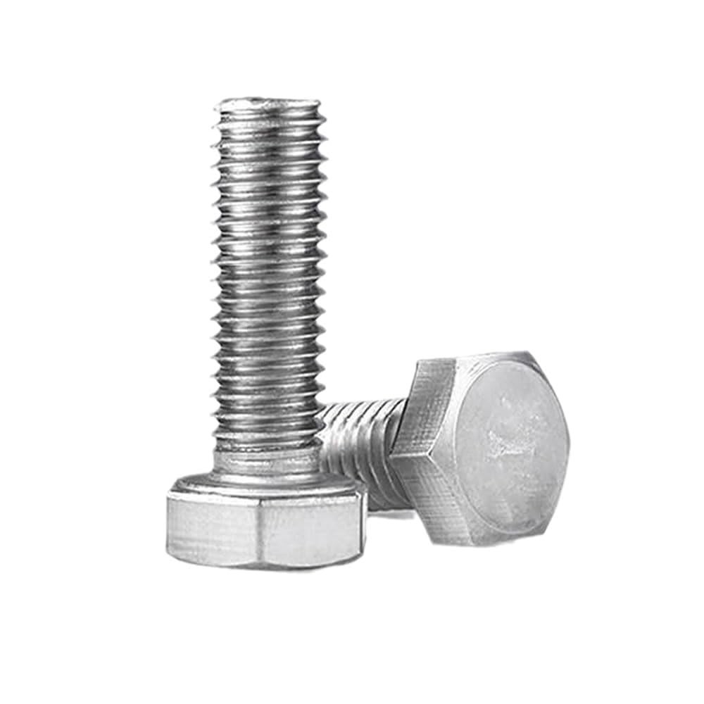 Junter 10pcs M8-1.0 x 25mm Pitch Fine Thread A2-70 Metric Hex Hexagon Screw