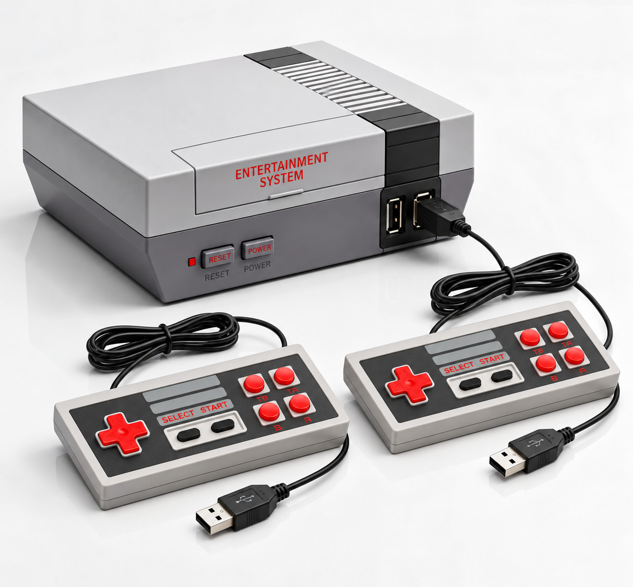 Retro Mini Game Console 620 Built In Games 8 Bit System 2 Controllers AV Output
