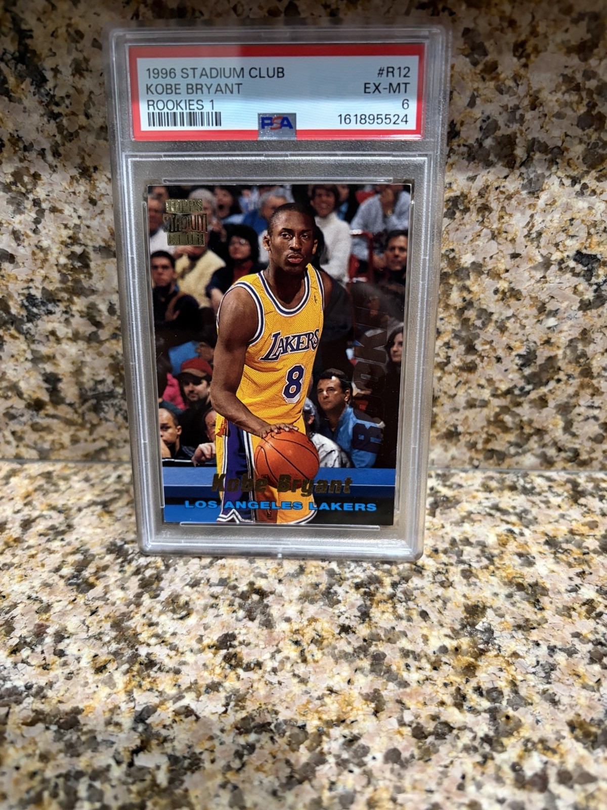 1996-97 Topps Stadium Club Kobe Bryant Rookies 1 #R12 (RC) PSA 6 LA Lakers