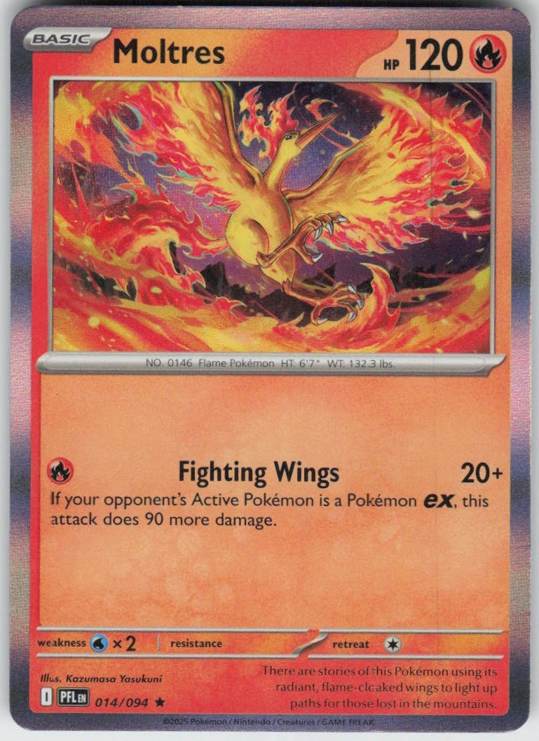 Holo Moltres 014/094 Rare Phantasmal Flames Near Mint