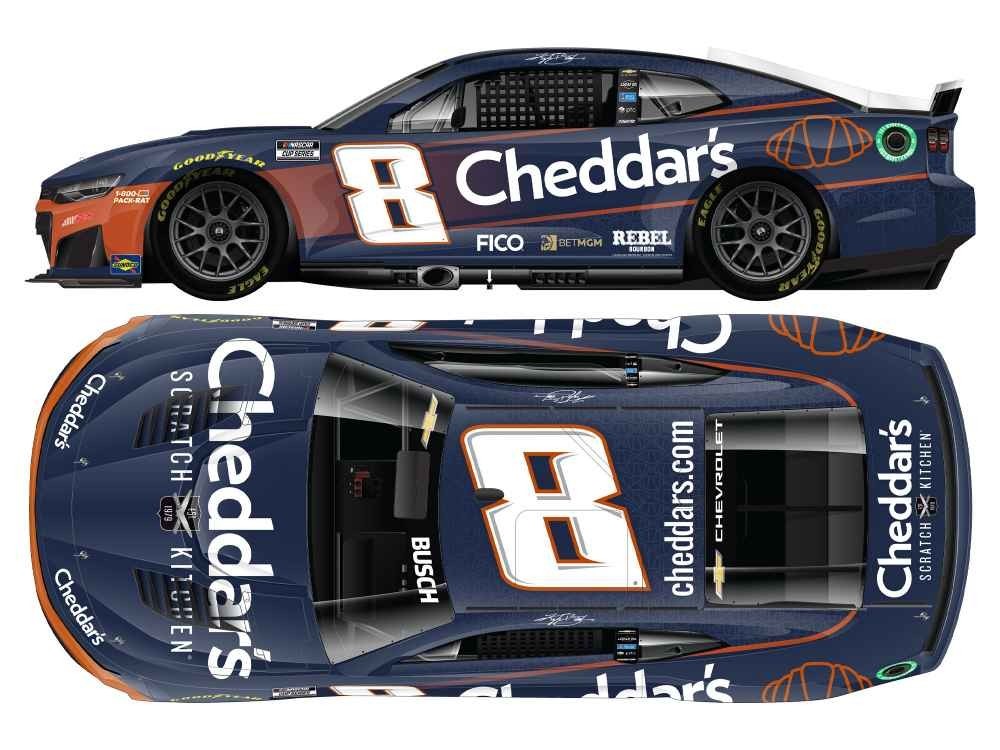 2026 Kyle Busch Cheddar\'s  #8 Lionel Racing 1:24 Scale Diecast Car - 504 Made