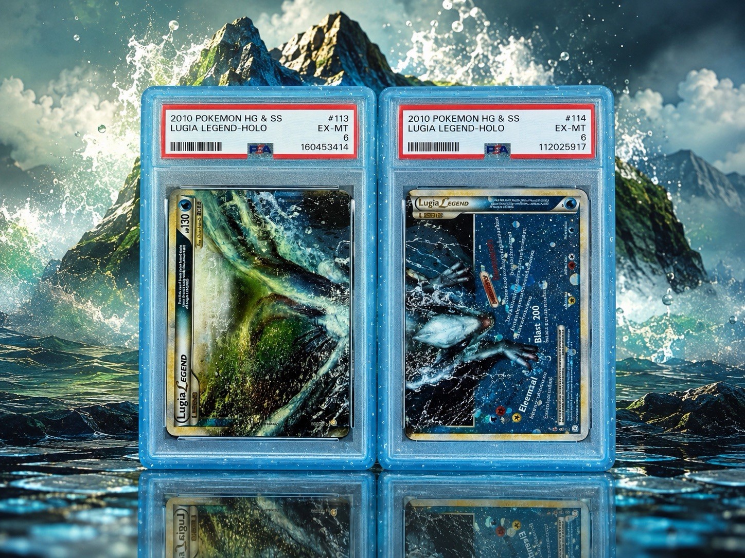 2010 Pokemon HG & SS Lugia Legend Holo FULL SET PSA 6 SWIRL 🌀