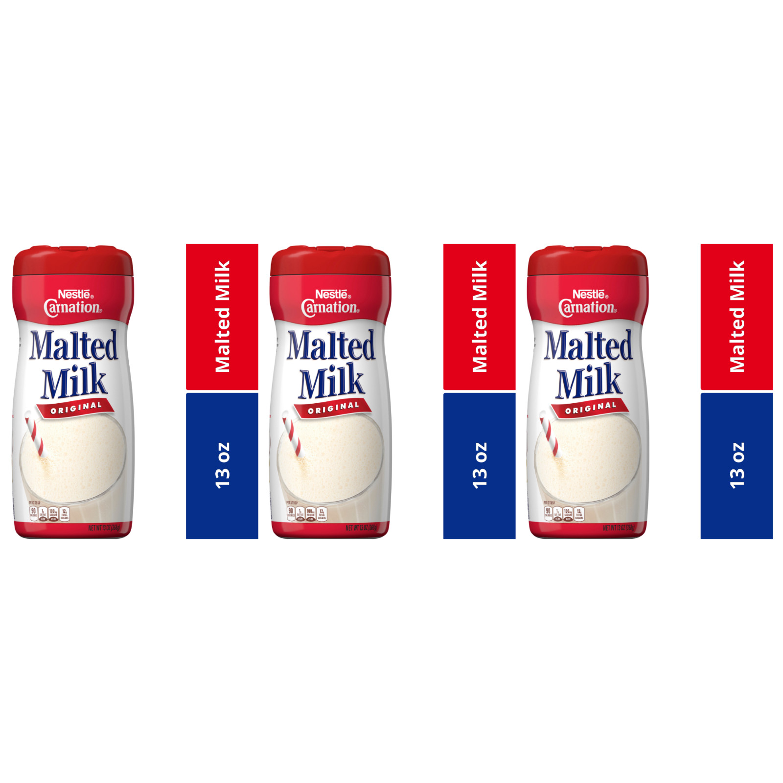 Nestle Carnation Original Malted Milk Powder Mix 13 oz 3-Pack