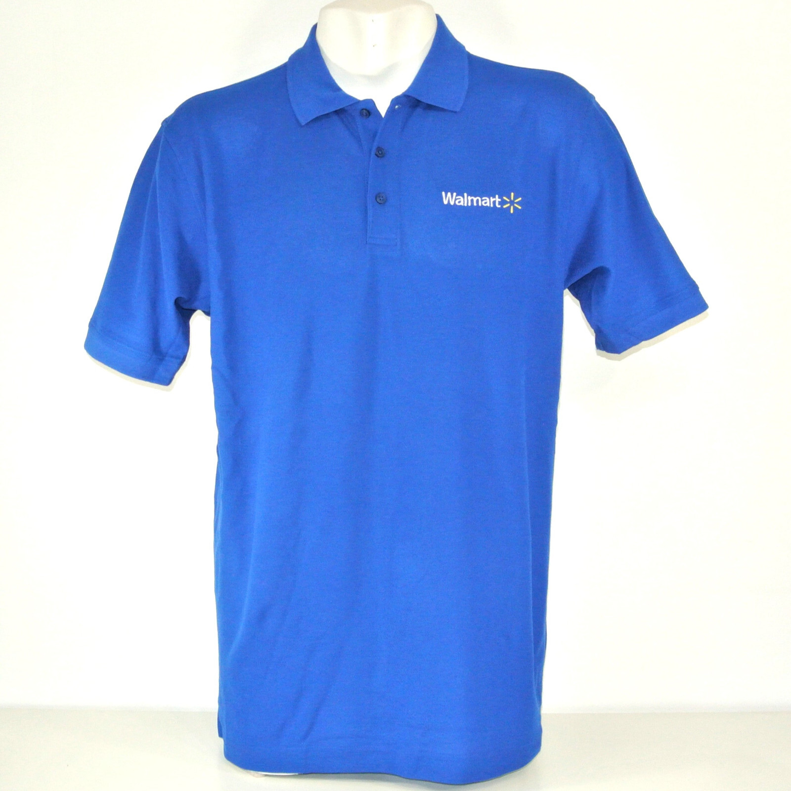 WALMART Associate Employee Uniform Polo Shirt Blue Size M Medium NEW