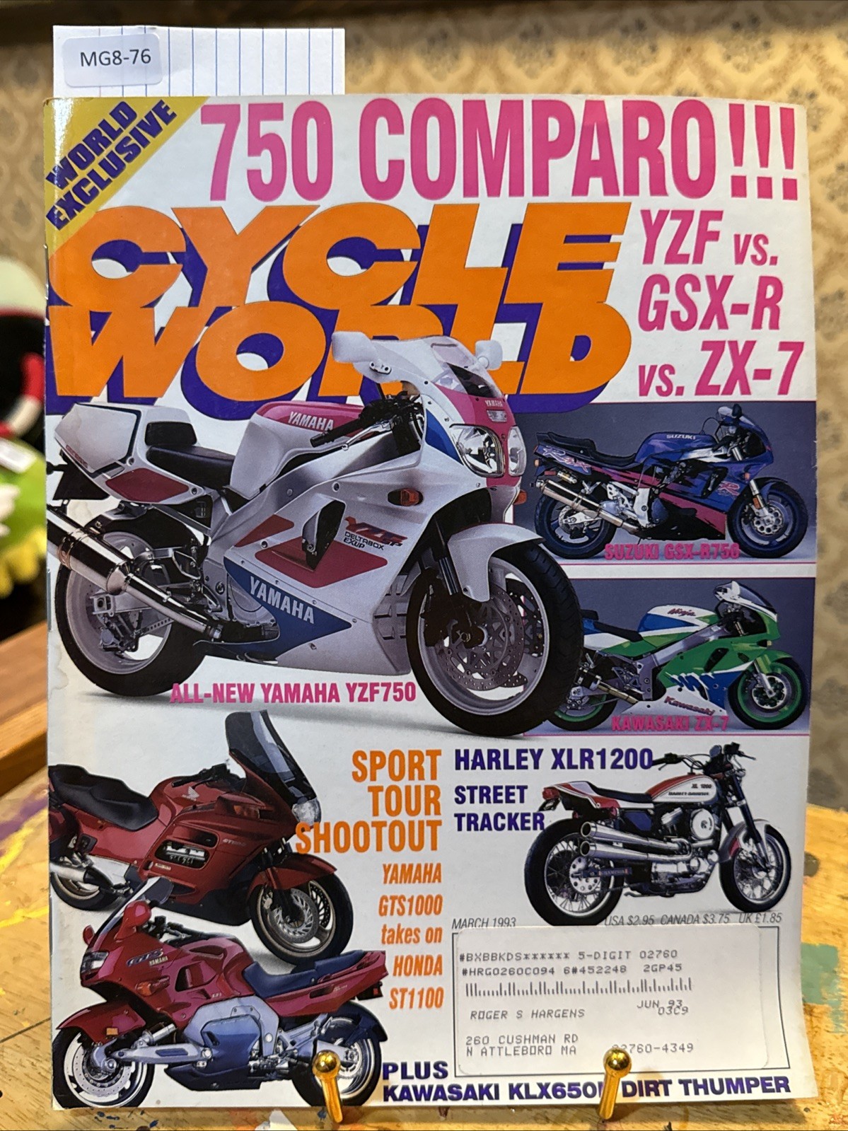 Cycle World March 1993 MG8-76