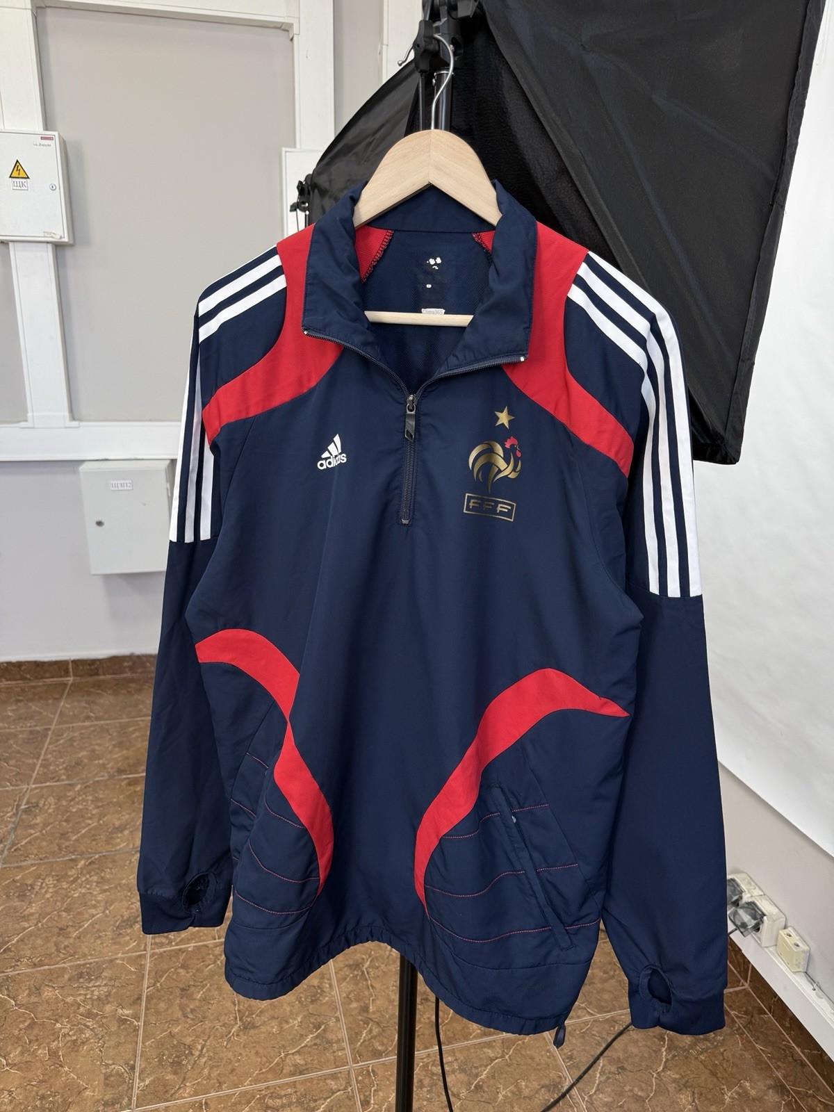 ๐ฎ๐น 2007 Adidas France FFF Training Jacket Anorak National Team Size M ๐ฎ๐น 2007 Adidas France FFF Training Jacket Anorak National Team Size M