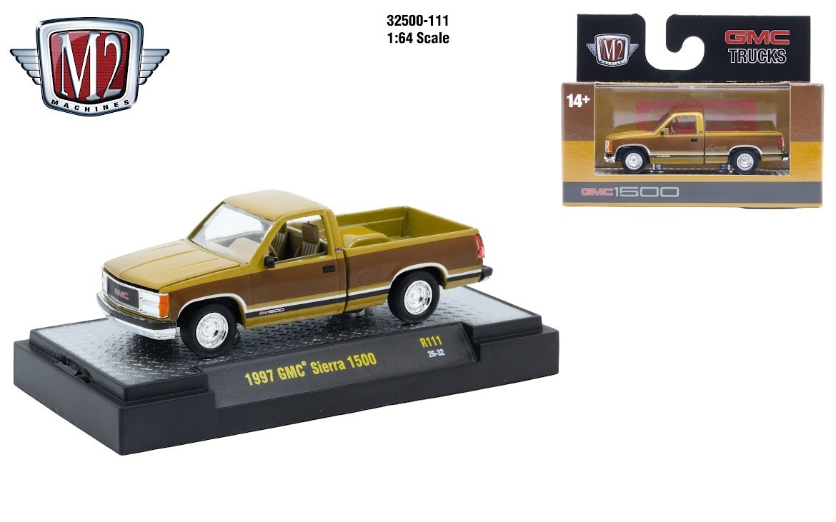 M2 Auto-Trucks - 1997 GMC Sierra 1500 Pickup - 1:64 Scale Diecast R111 M2 Auto-Trucks - 1997 GMC Sierra 1500 Pickup - 1:64 Scale Diecast R111