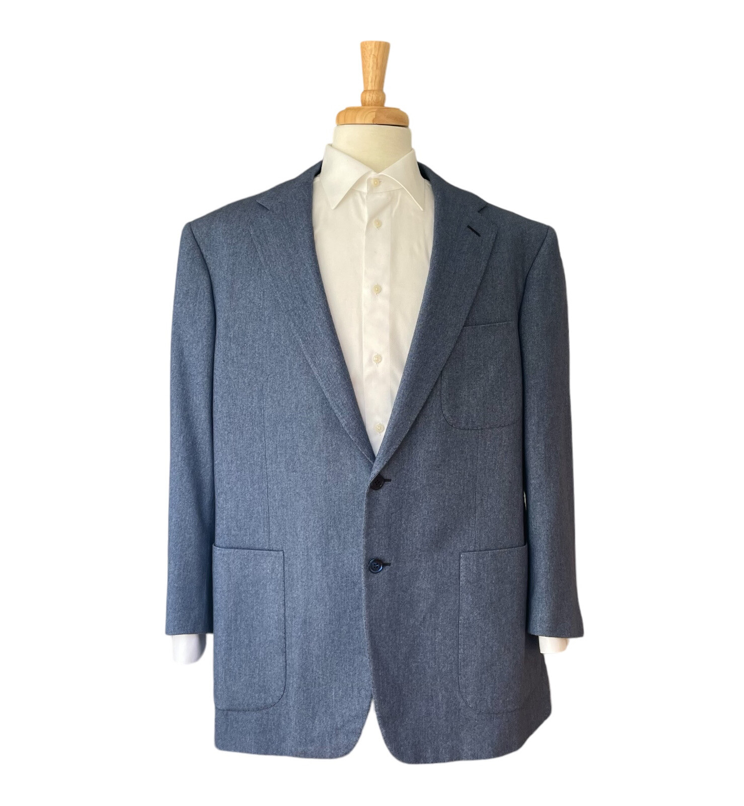 Stefano Ricci Recent Blue Cashmere Cotton Fleece Mens Blazer Size 48R Mint Stefano Ricci Recent Blue Cashmere Cotton Fleece Mens Blazer Size 48R Mint
