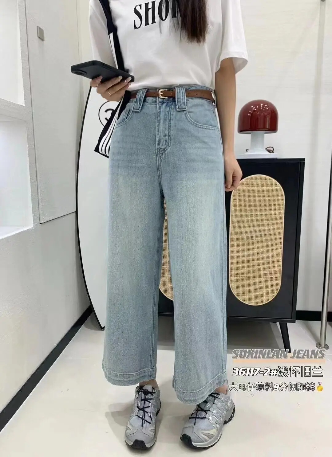 High Waist Wide Leg Denim Jeans plus Size Women\'s Spring Vintage Slimm High Waist Wide Leg Denim Jeans plus Size Women\'s Spring Vintage Slimm