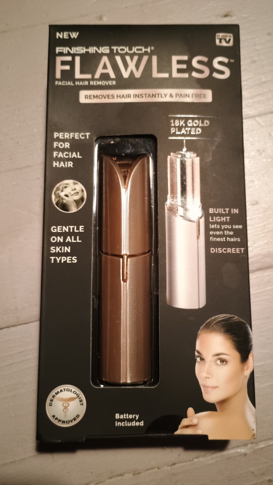 Finishing Touch Flawless Facial Hair Remover Rose Gold New in Box