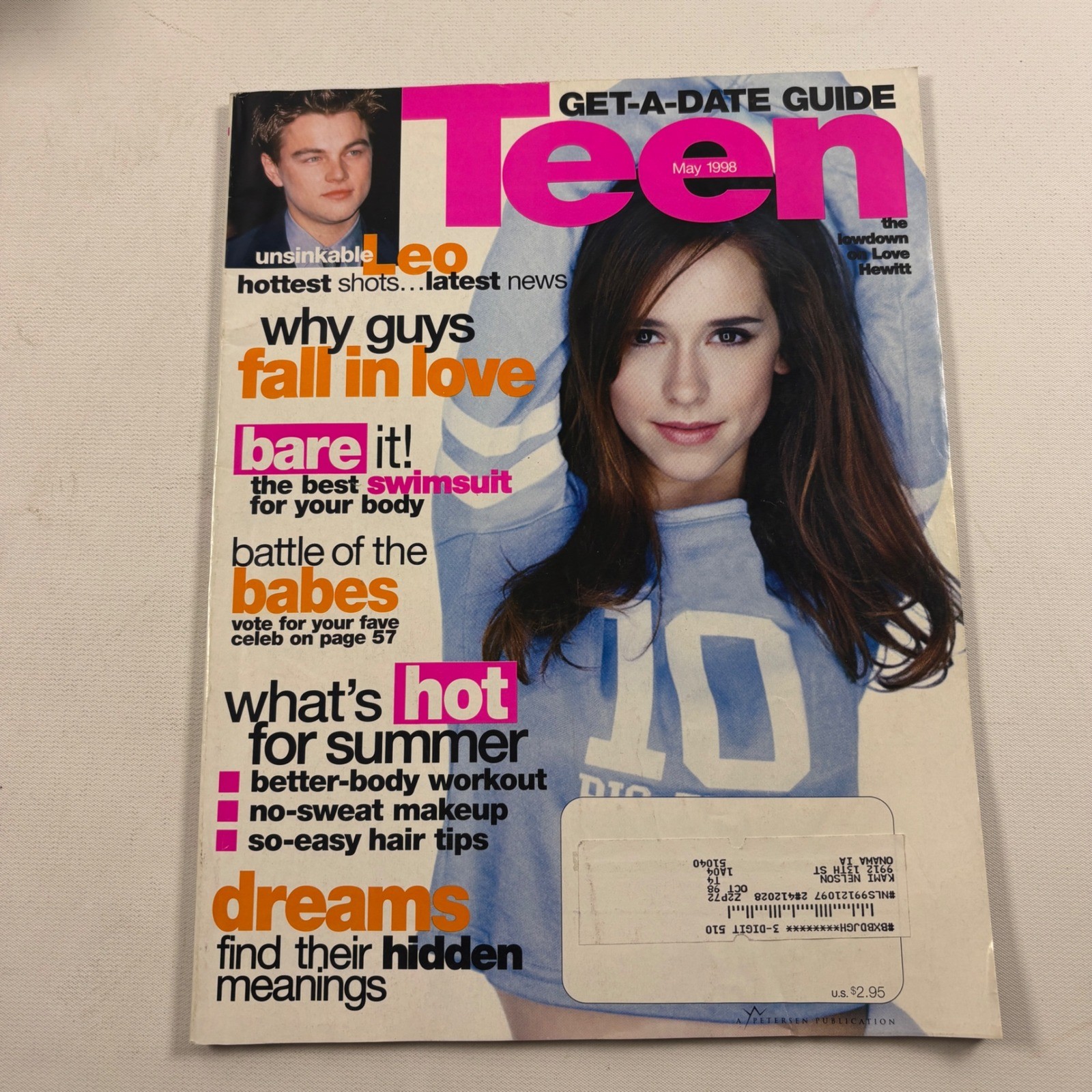 Teen Magazine May 1998 Jennifer Love Hewitt Leonardo DiCaprio Vintage