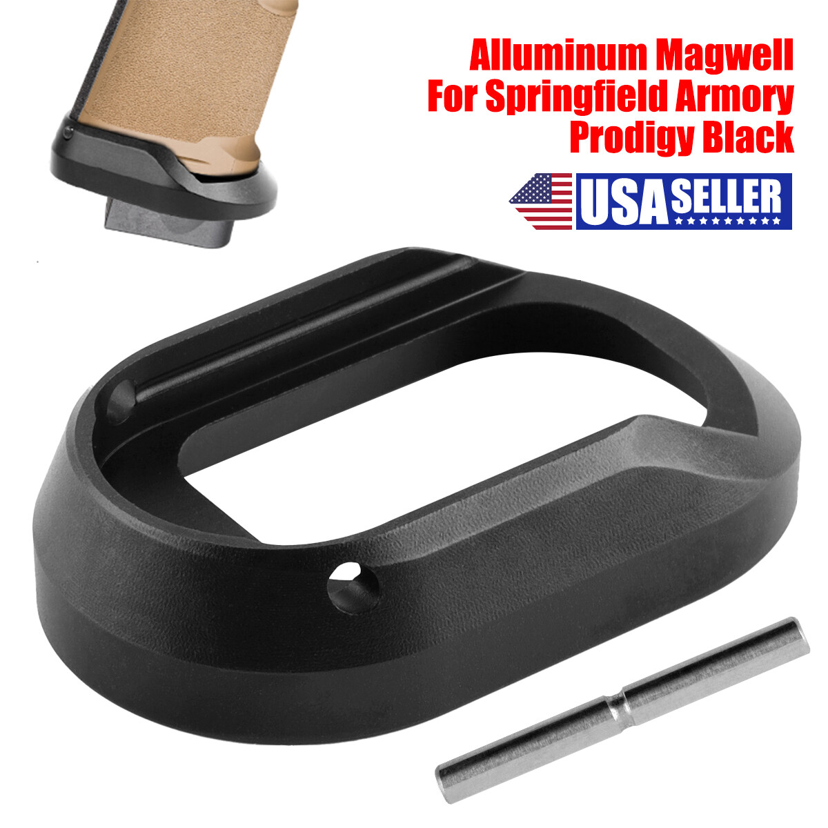 New Flared Magwell for Springfield Armory Prodigy 9mm Anodized Aluminum Black