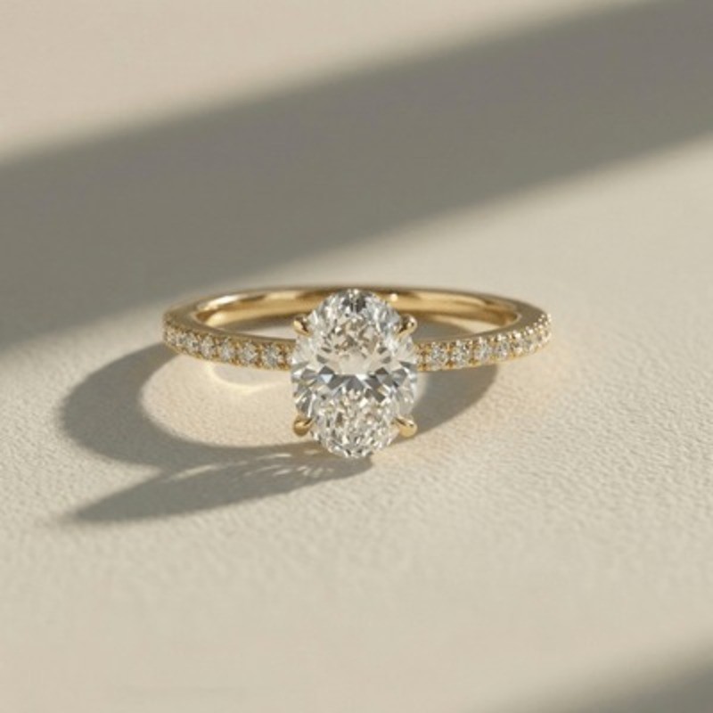 Beautiful Oval cut VVS1 Moissanite Solitaire Rings, 925 Sterling Silver Rings