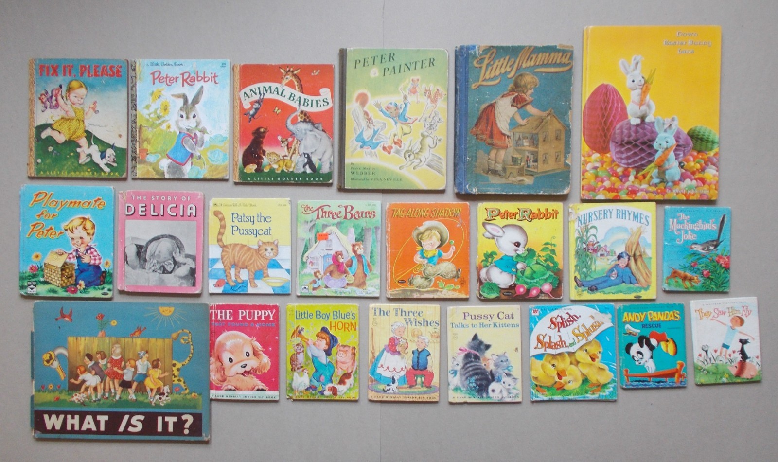 Vintage lot 20 children\'s books damaged for scrapbooking junk journals collage +