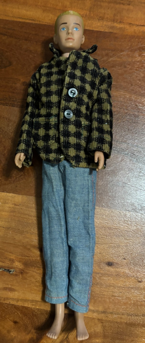 12” Vintage Mattel Barbie Ken Doll 1960\'s Original Blonde Flocked Hair Blue Eyes 12” Vintage Mattel Barbie Ken Doll 1960\'s Original Blonde Flocked Hair Blue Eyes