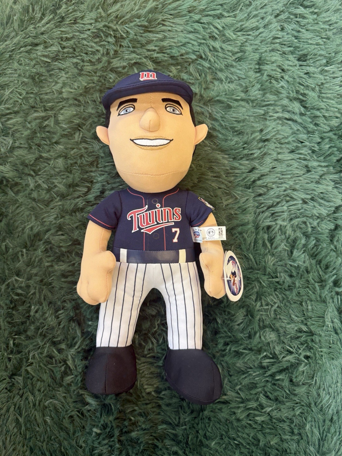 MLB Bleacher Creatures Minnesota Twins Joe Mauer Number 7 Plush Doll Figure NWT
