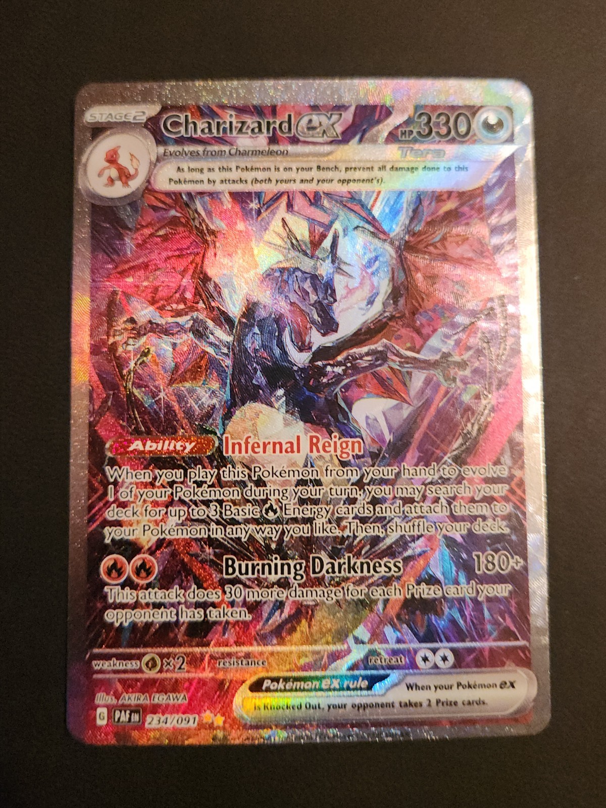 Pokemon Charizard EX SIR 234/091 SV: Paldean Fates Pokemon Charizard EX SIR 234/091 SV: Paldean Fates