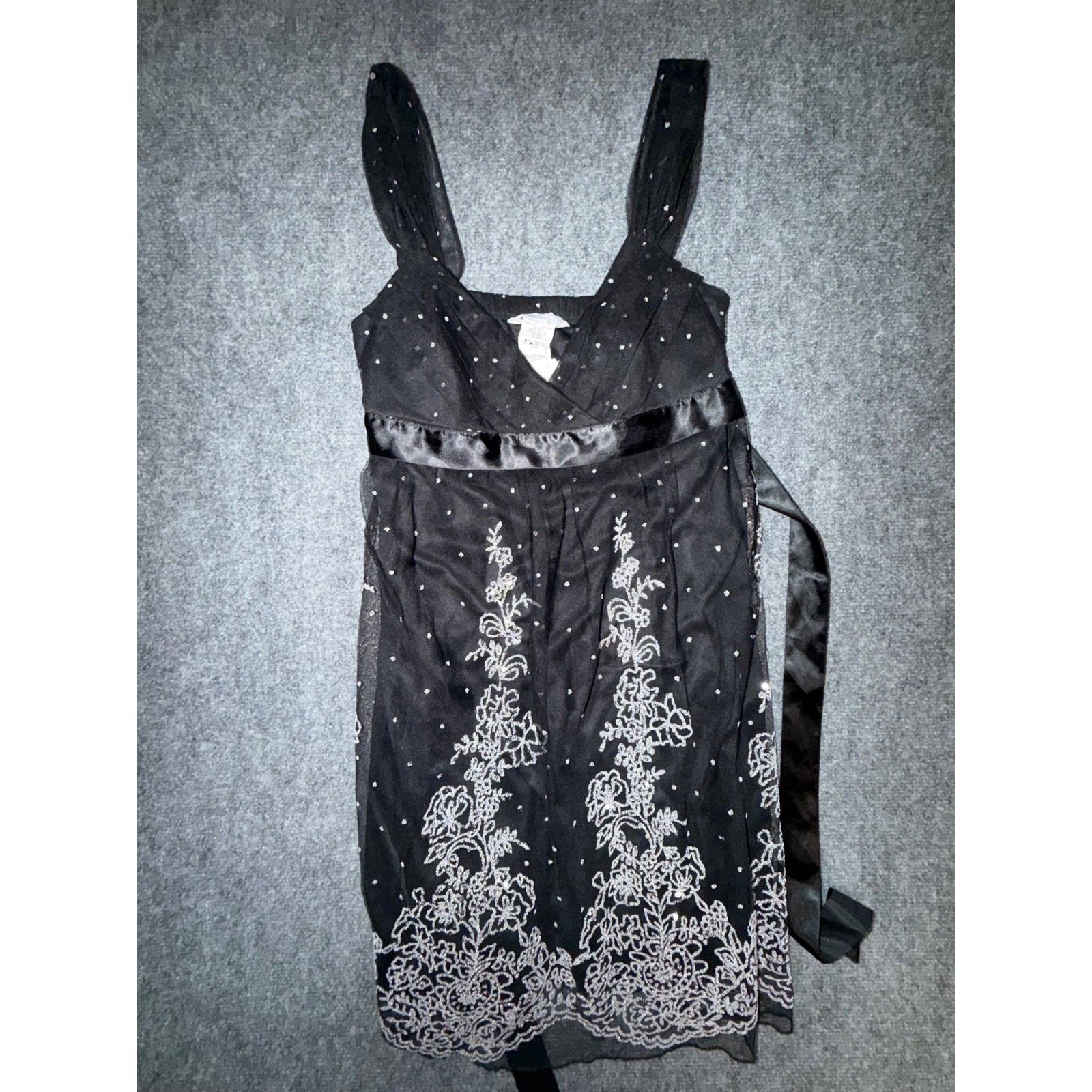 Speechless Y2K Black Mesh Floral Embroidered Glitter Cocktail Dress Large NWT Speechless Y2K Black Mesh Floral Embroidered Glitter Cocktail Dress Large NWT