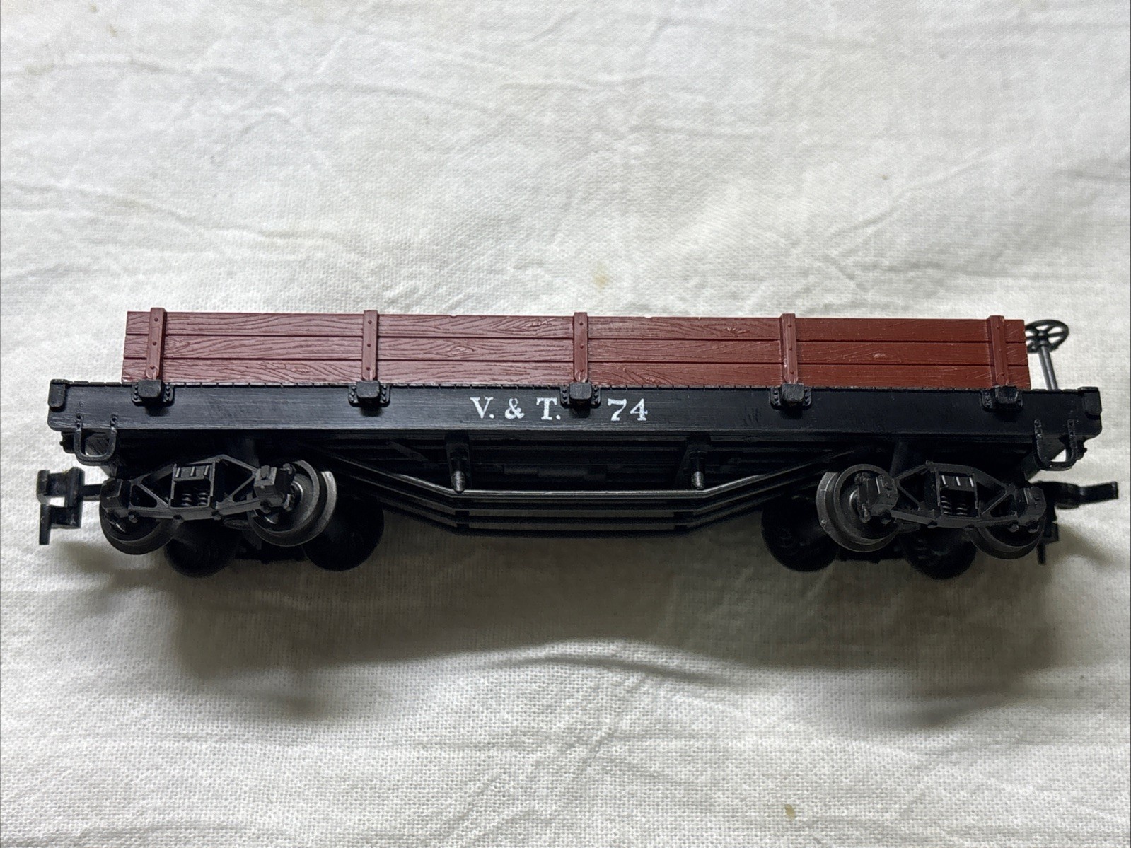 Vintage Poacher HO Scale Italy Flatcar V & T  #74 Virginia And Truckee