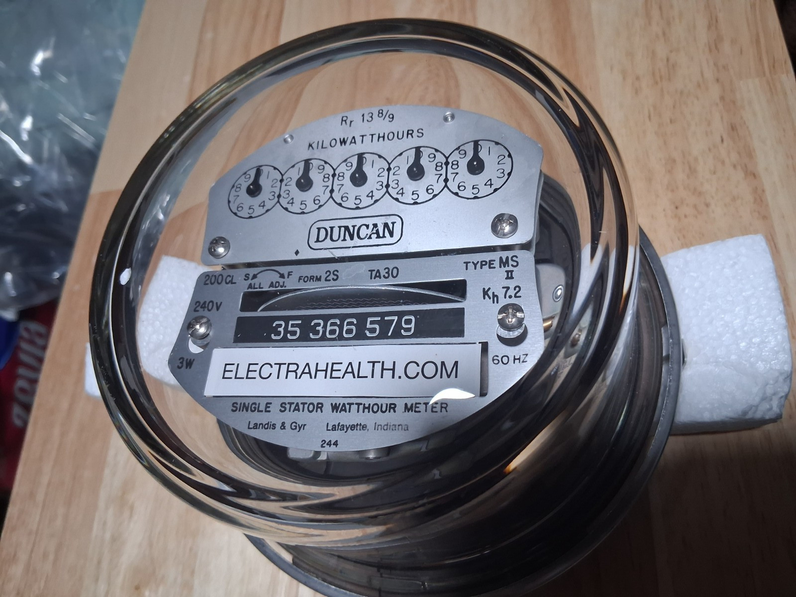 Duncan Analog Electromechanical Electric Meter from Electrahealth RARE FIND Duncan Analog Electromechanical Electric Meter from Electrahealth RARE FIND