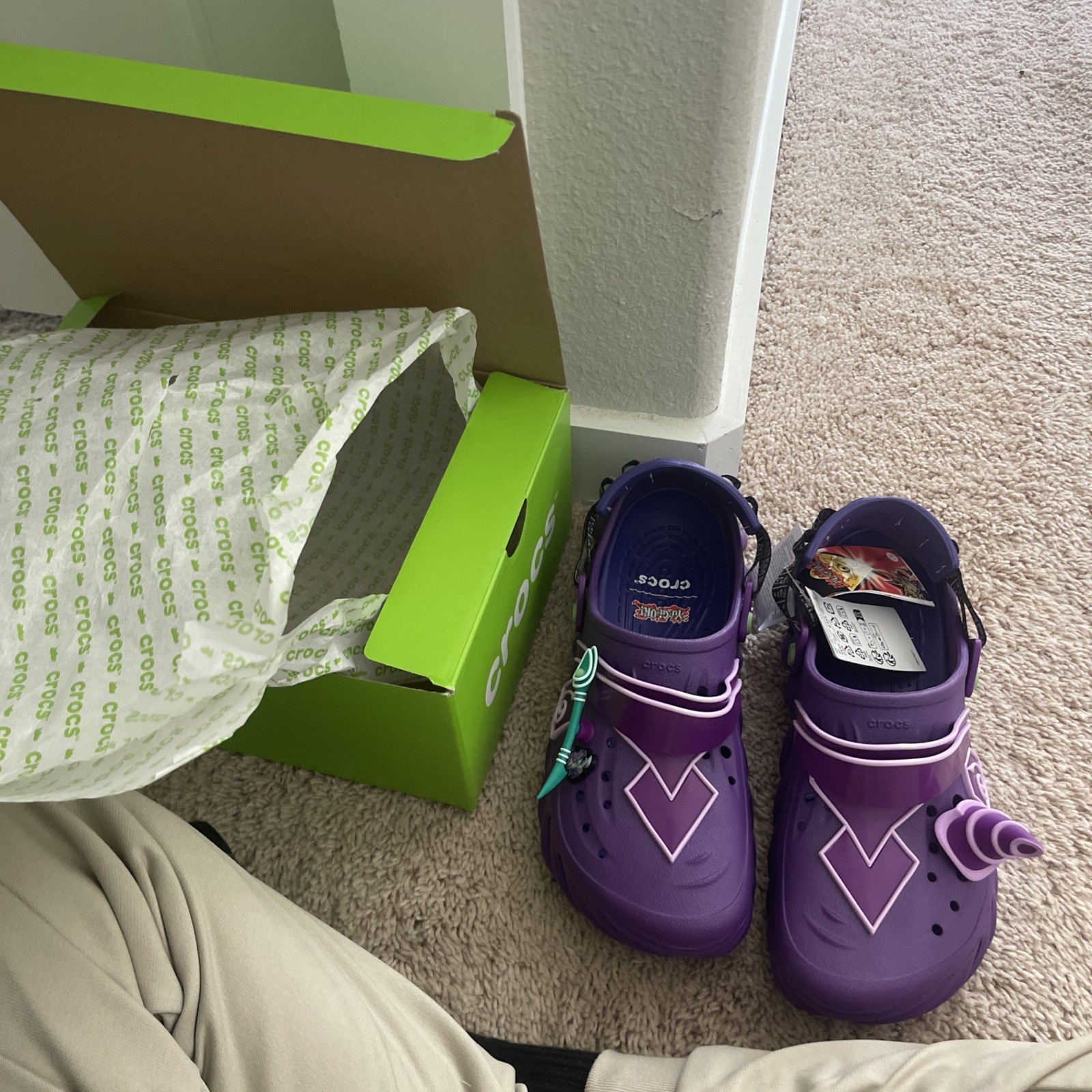Crocs Yu-Gi-Oh Dark Magician Purple Clog Men’s US 12 Adjustable Strap 213591-90H