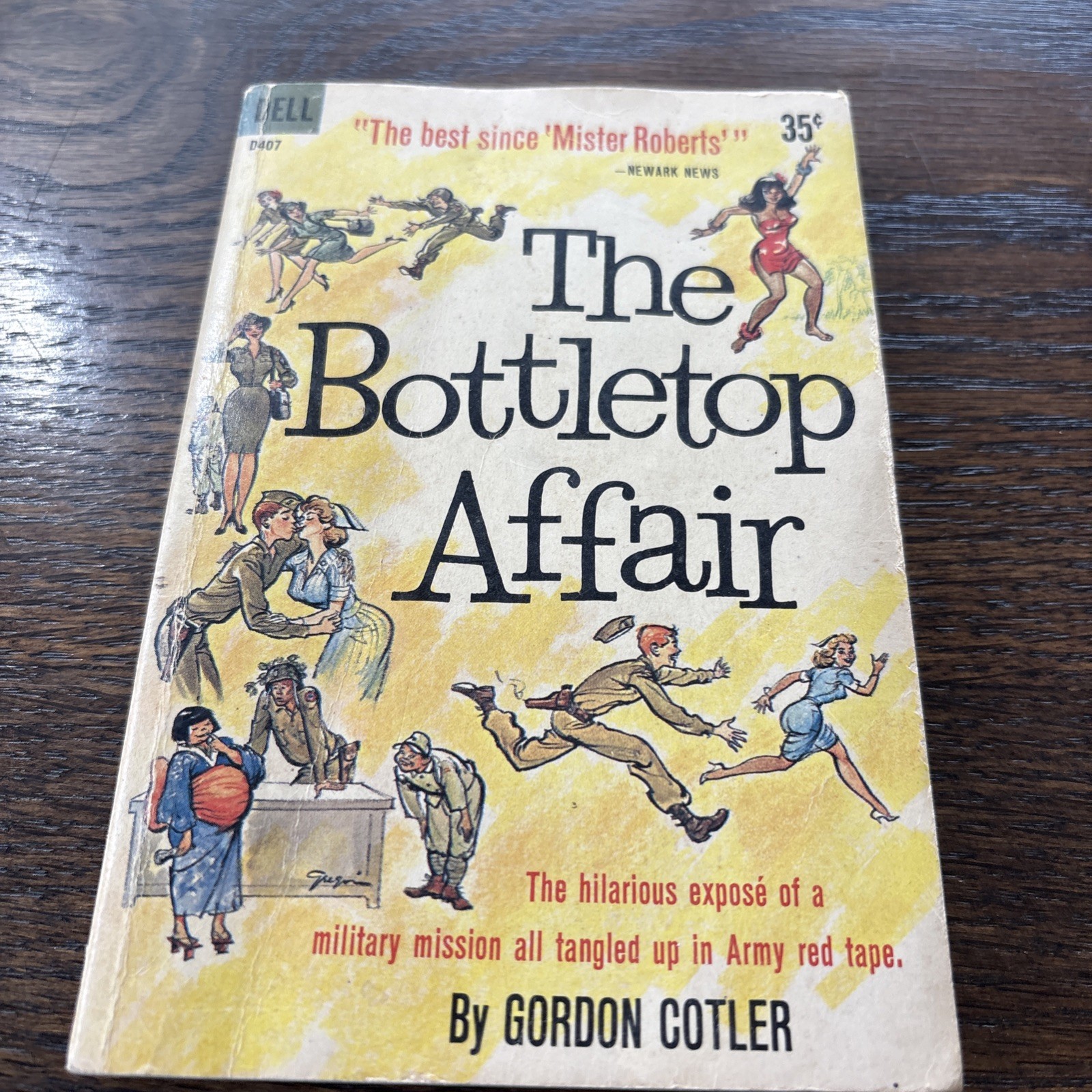 THE BOTTLETOP AFFAIR by GORDON COTLER, Dell Book D407, 1st 1959 Vintage PB