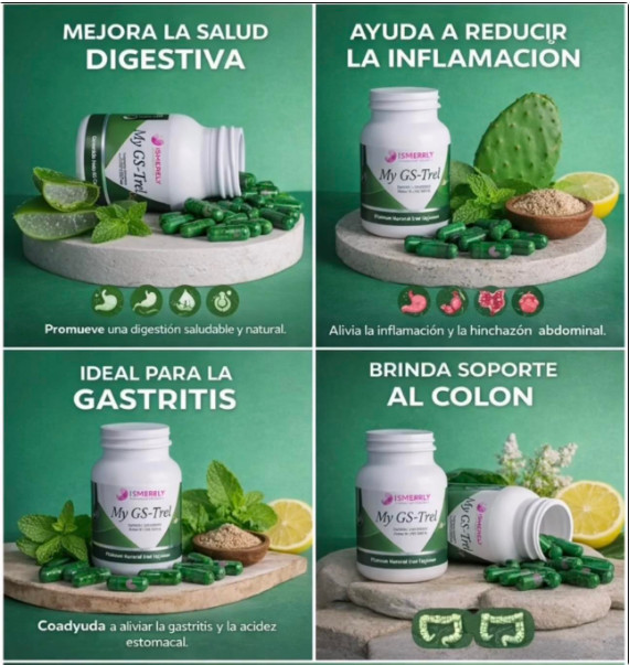 Ismerely My GS-Trel Suplemento para la GASTRITIS  Estomago 60 capsulas Pack of 1