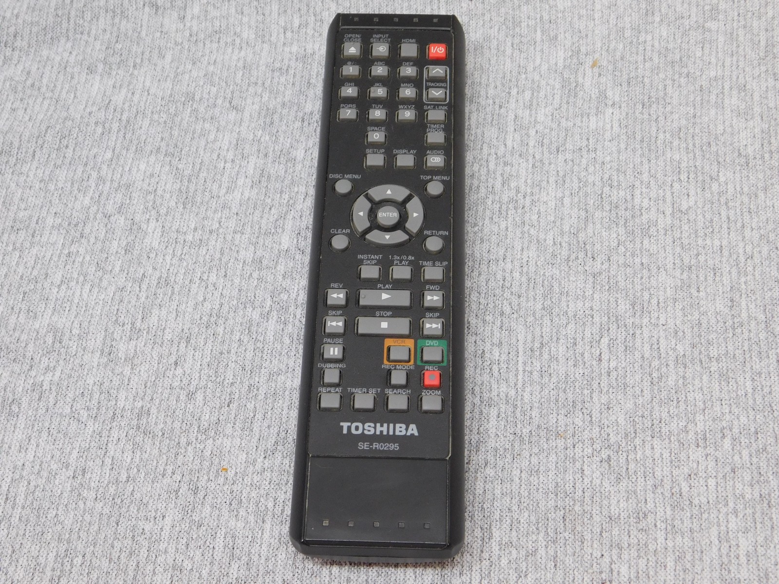 Toshiba SE-R0295 Remote Control DVD VCR Recorder Player Replacement Genuine OEM