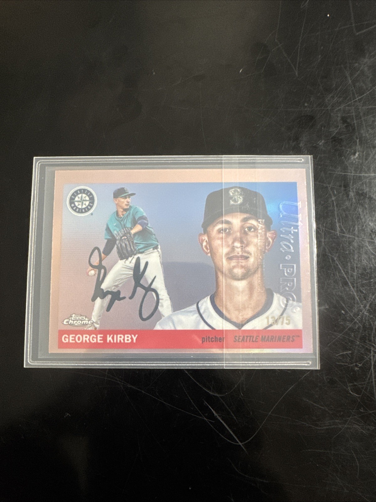 GEORGE KIRBY 2025 TOPPS CHROME PLATINUM ROSE GOLD /75 #125 MARINERS Q3900 GEORGE KIRBY 2025 TOPPS CHROME PLATINUM ROSE GOLD /75 #125 MARINERS Q3900