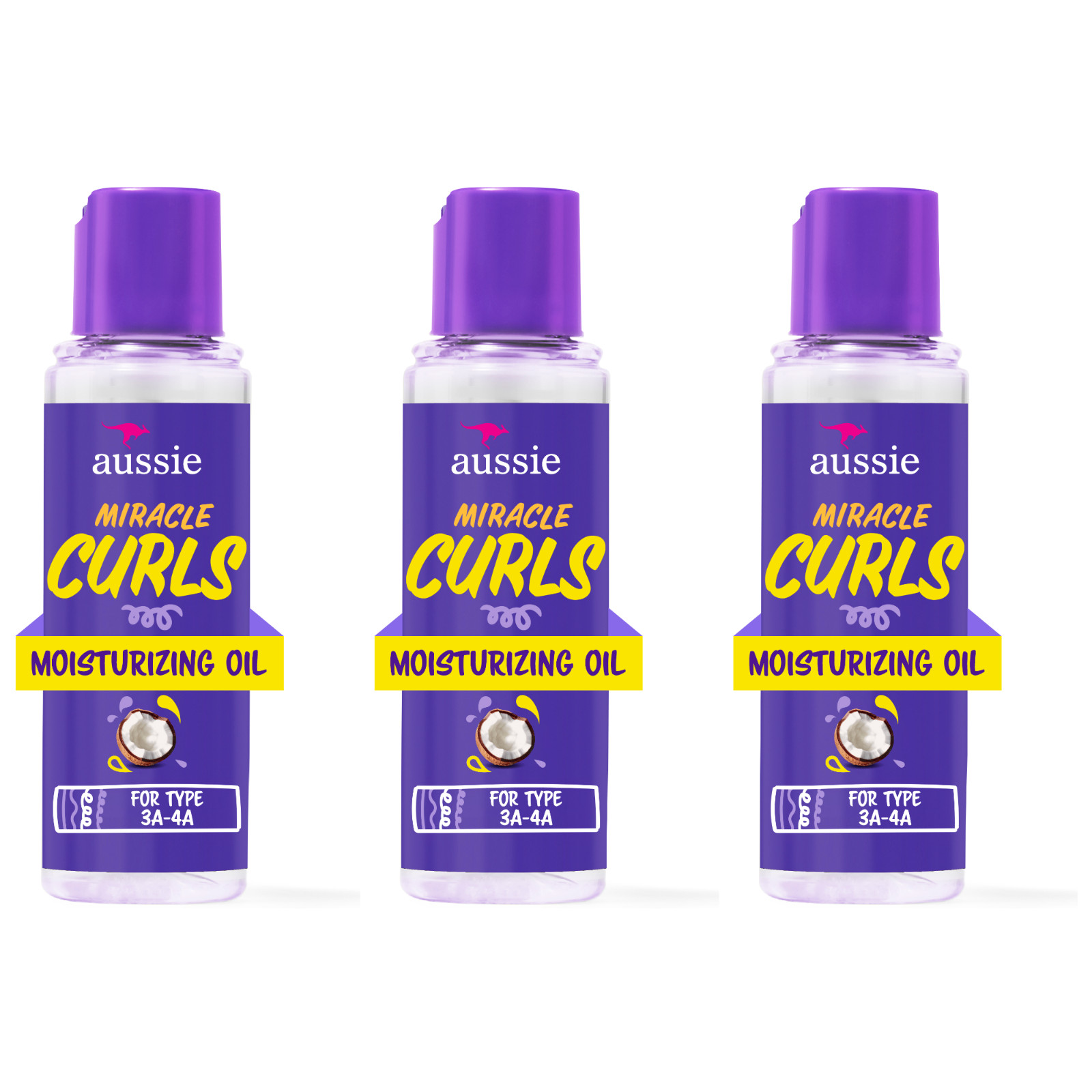 3-Pack Aussie Miracle Curls Coconut Curl-Defining Hair Oil 3.2 fl oz 3-Pack Aussie Miracle Curls Coconut Curl-Defining Hair Oil 3.2 fl oz