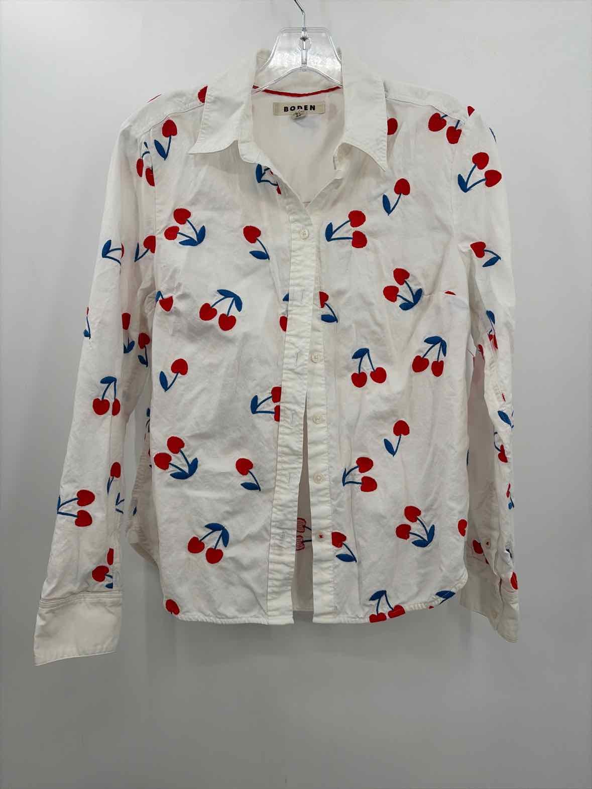 Pre-Owned Boden White Size 8 Button Down