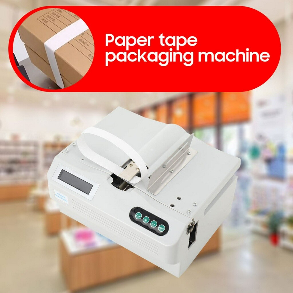 110V Automatic Banknote Invoice Bill Banding Machine Paper Tape Money Strapping
