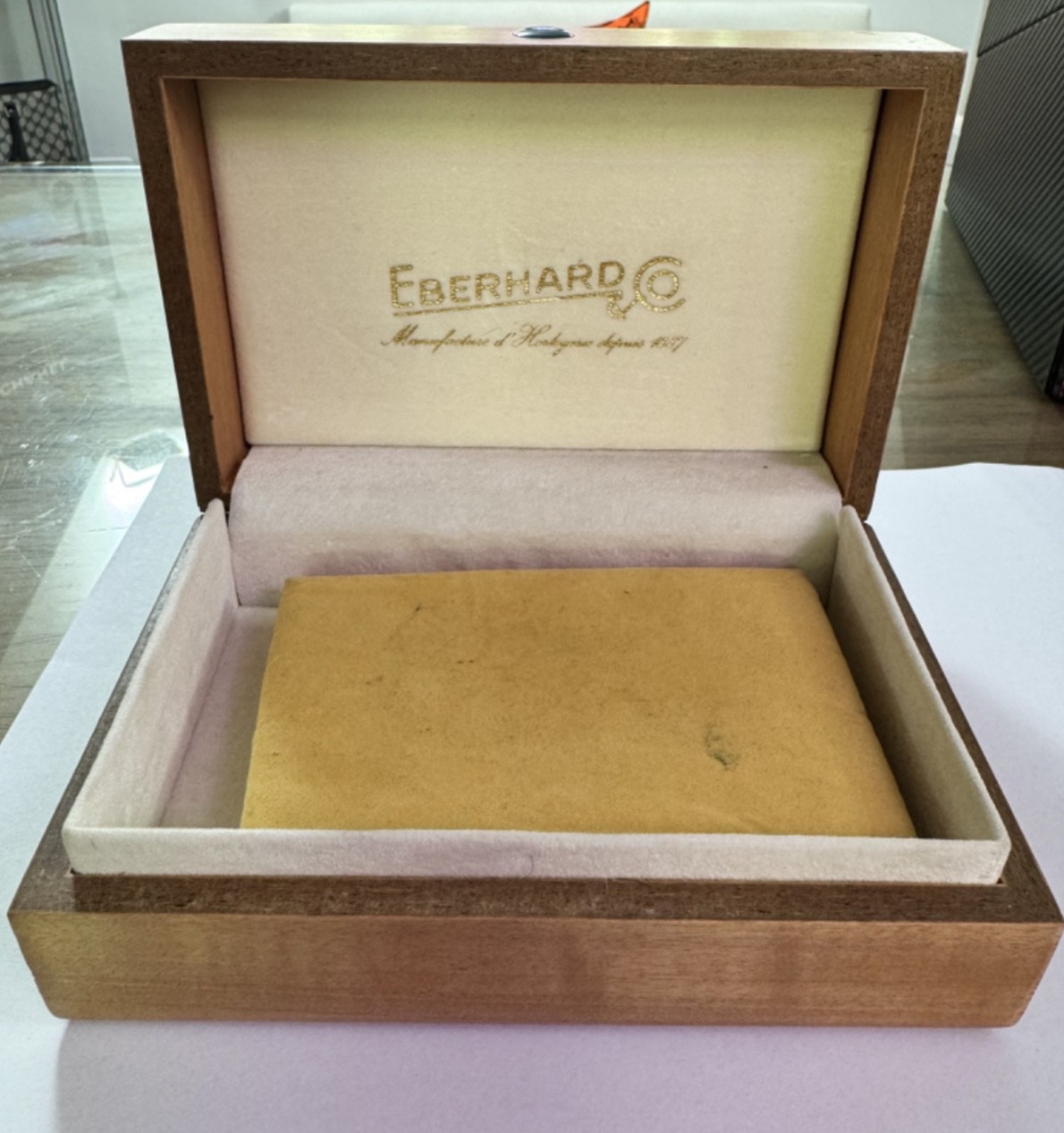 Eberhard & Co Wooden Box 1887 Original Top Condition