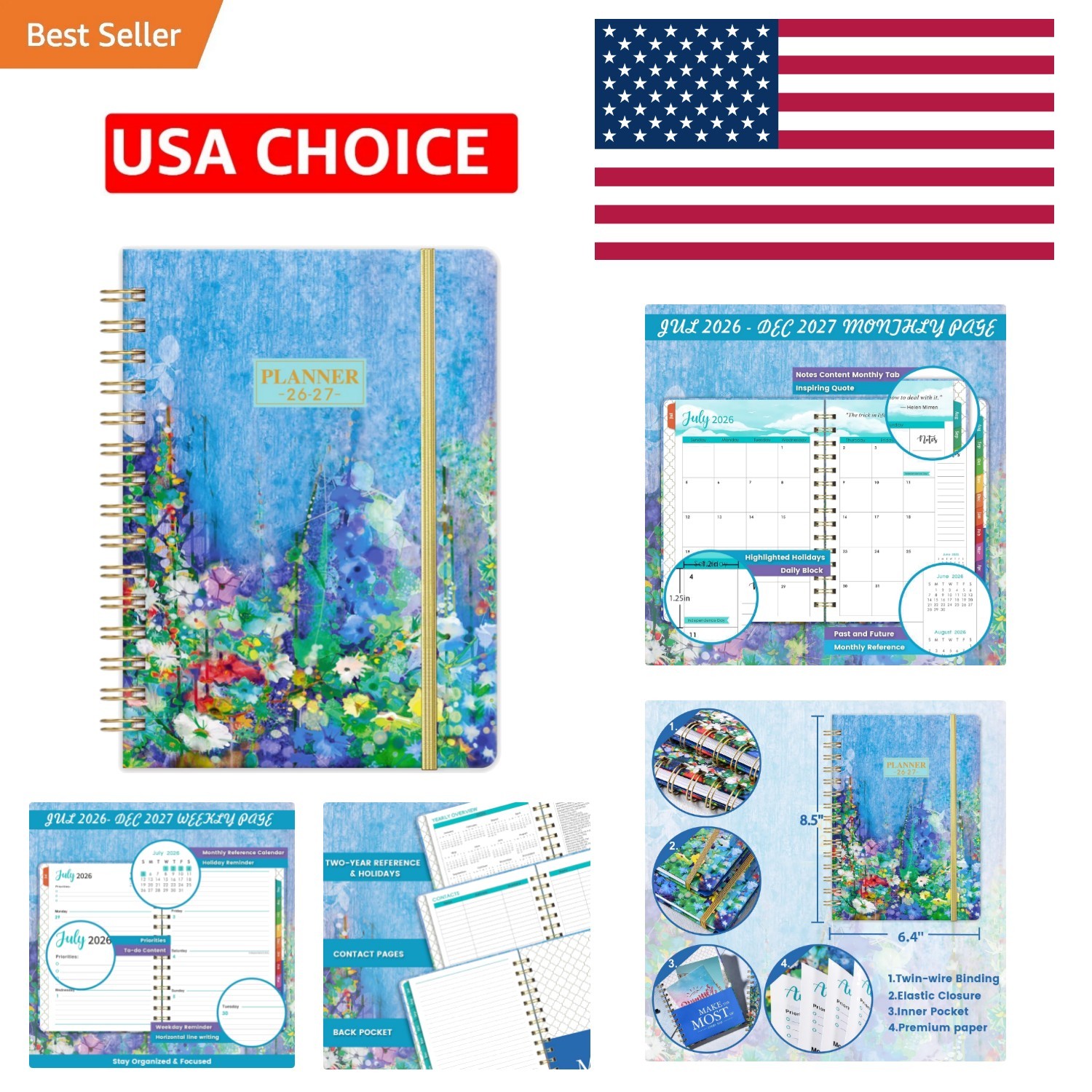 2026-2027 Academic Planner: Monthly Tabs & Sturdy Binding for Seamless Planning