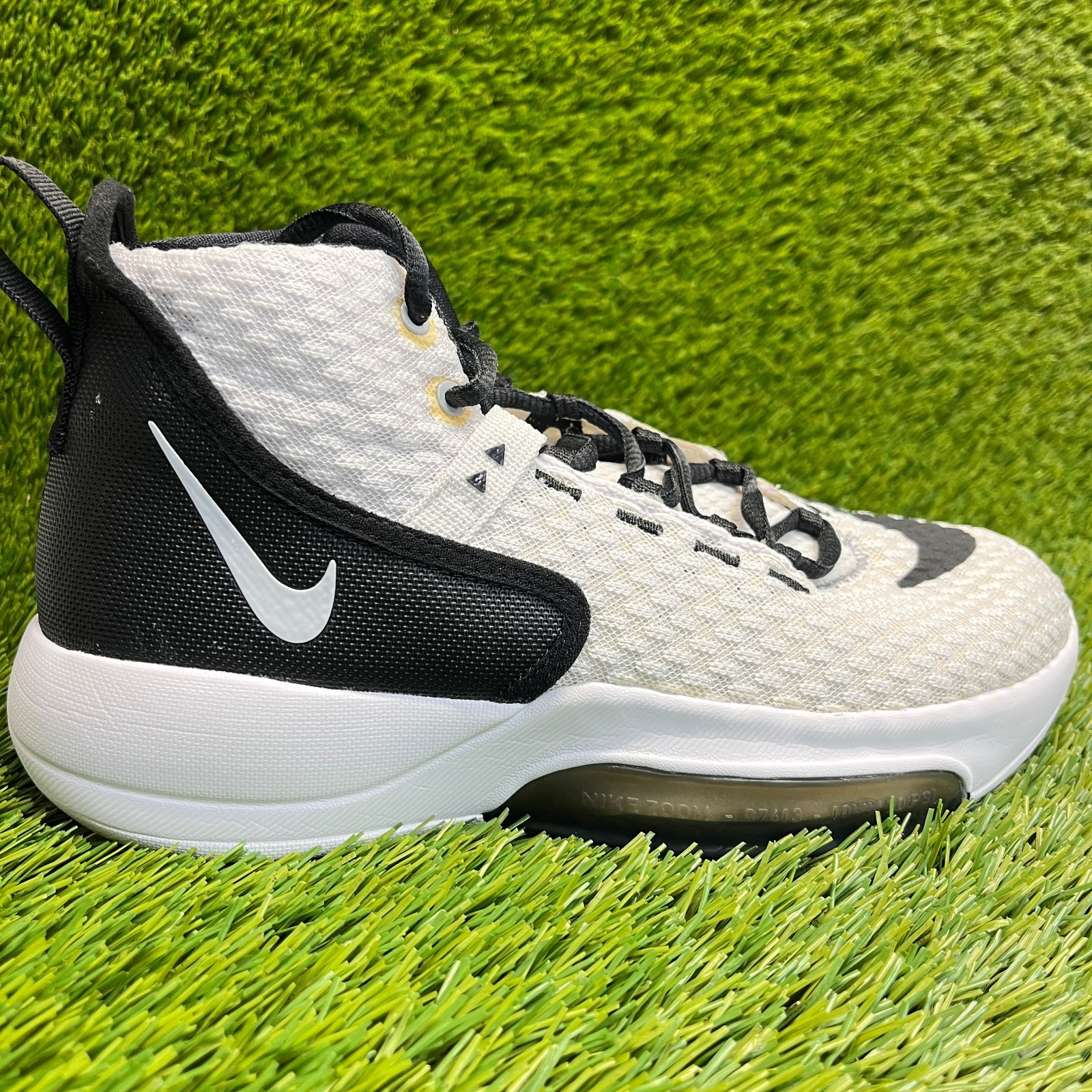 Nike Zoom Rize Team Mens Size 6.5 White Black Athletic Basketball Shoes Sneakers