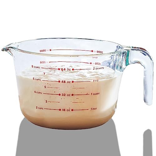 Le\'raze 8 Cup Large Glass Measuring Cup / Kitchen Mixing Bowl (New)