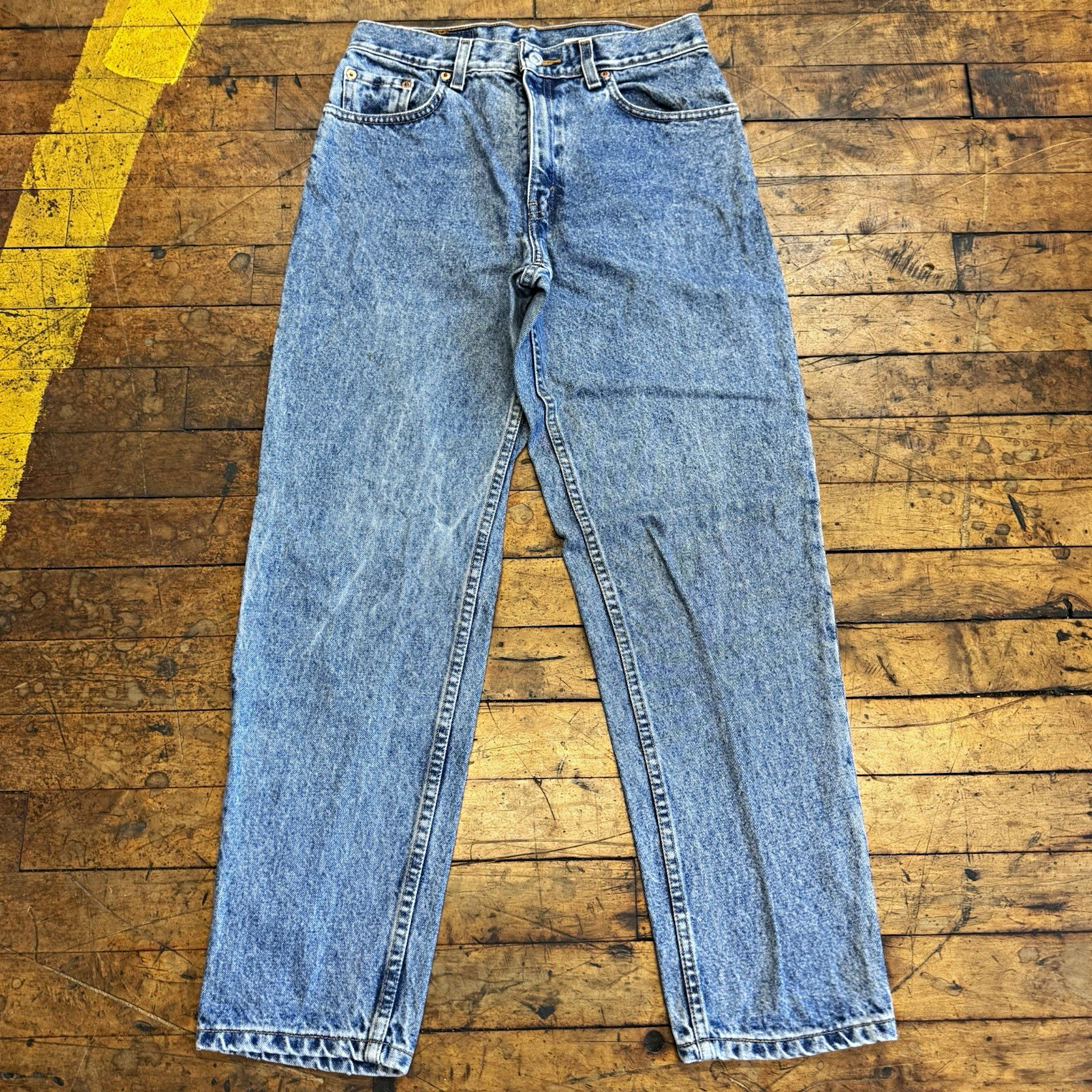 Levi’s 550 Mens Relaxed Tapered Blue Medium Wash Denim Jeans Cotton 5-Pocket