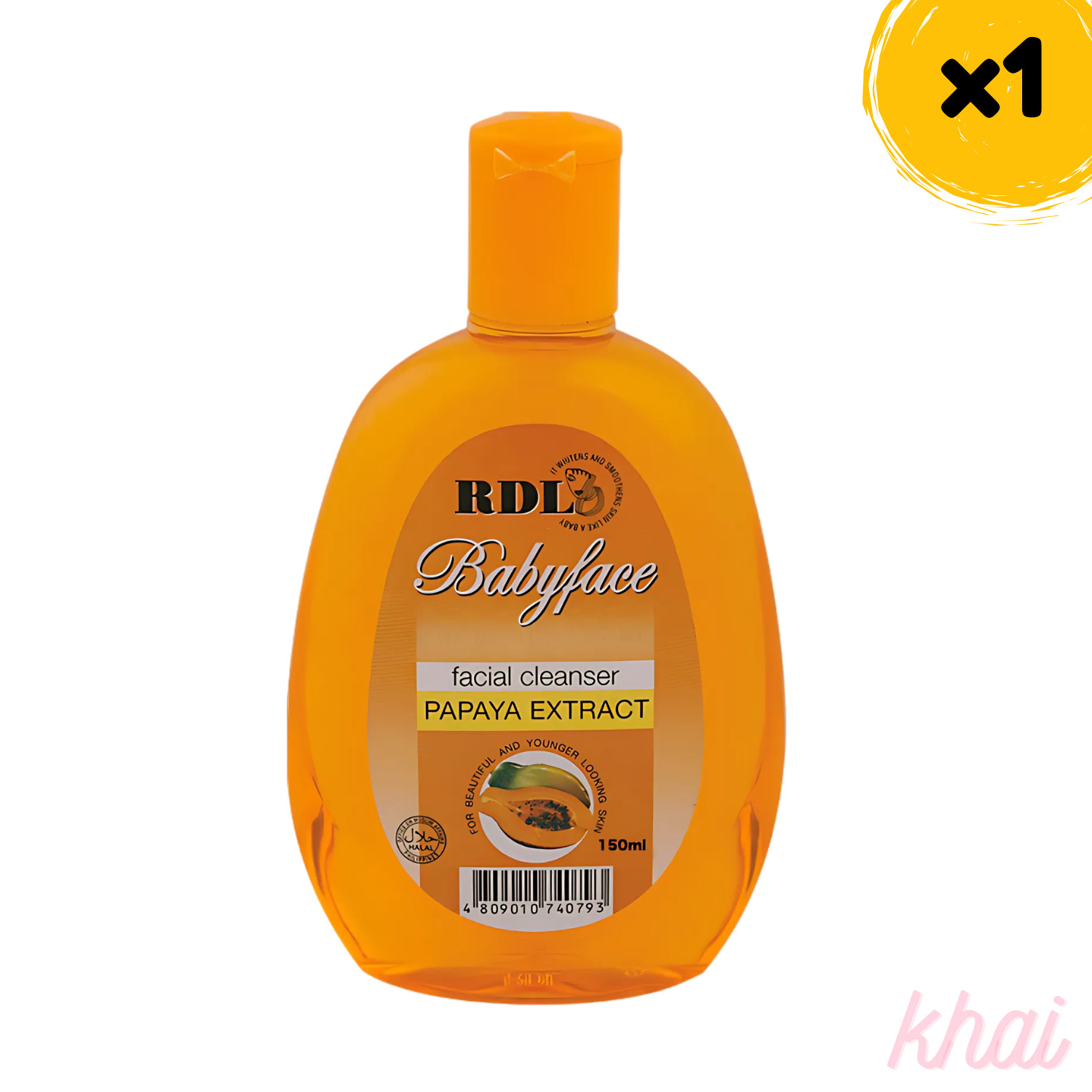 Original RDL Babyface Facial Cleanser With Papaya Extract 150ml Exp: 2028