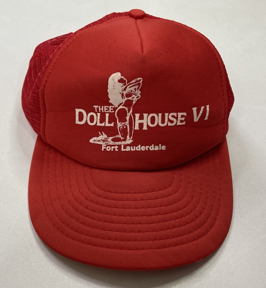 VINTAGE Thee Doll House Fort Lauderdale Strip Club Trucker Snapback Cap Men Hat