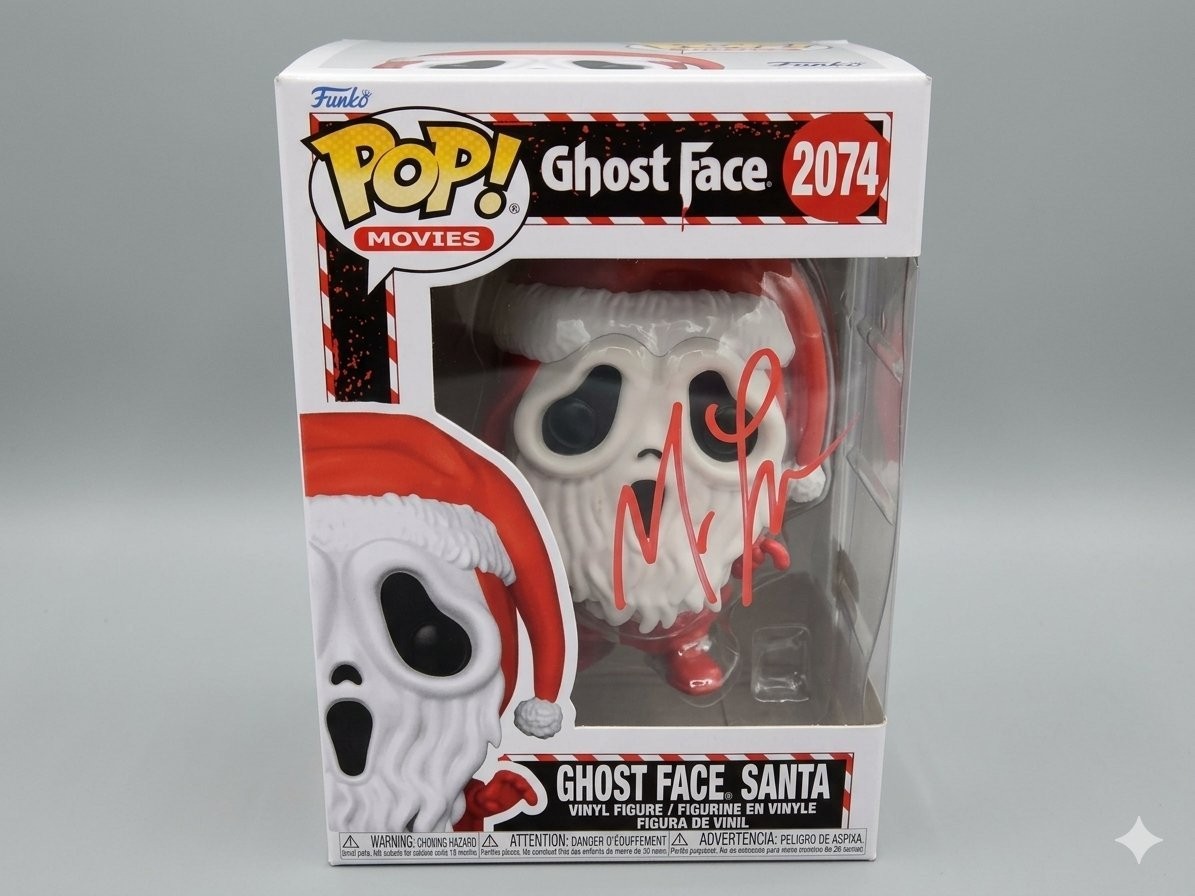 Matthew Lillard Signed Scream Santa Ghostface Funko Pop 2074 PC Certified
