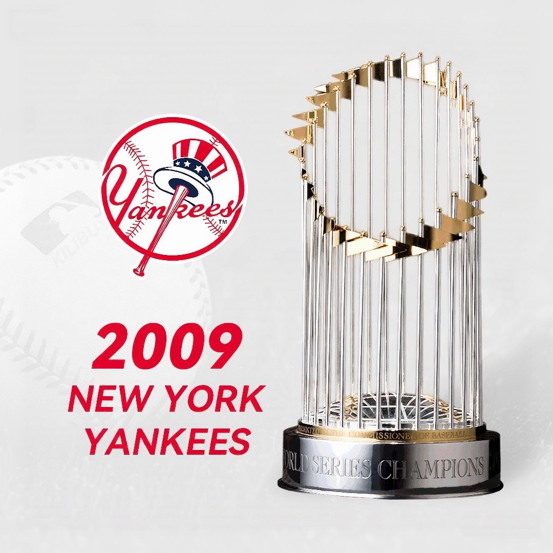 MLB 2009 World Series Trophy New York Yankees Resin 11.81in Replica Trophy
