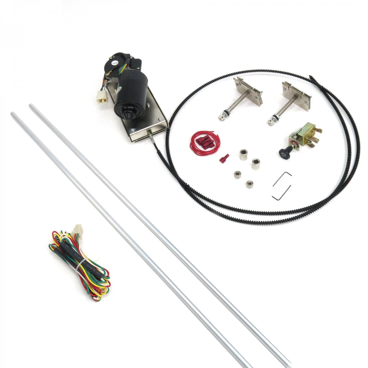 1950-62 Oldsmobile Wiper Kit w Wiring Harness cable drive BRAND NEW glass hotrod