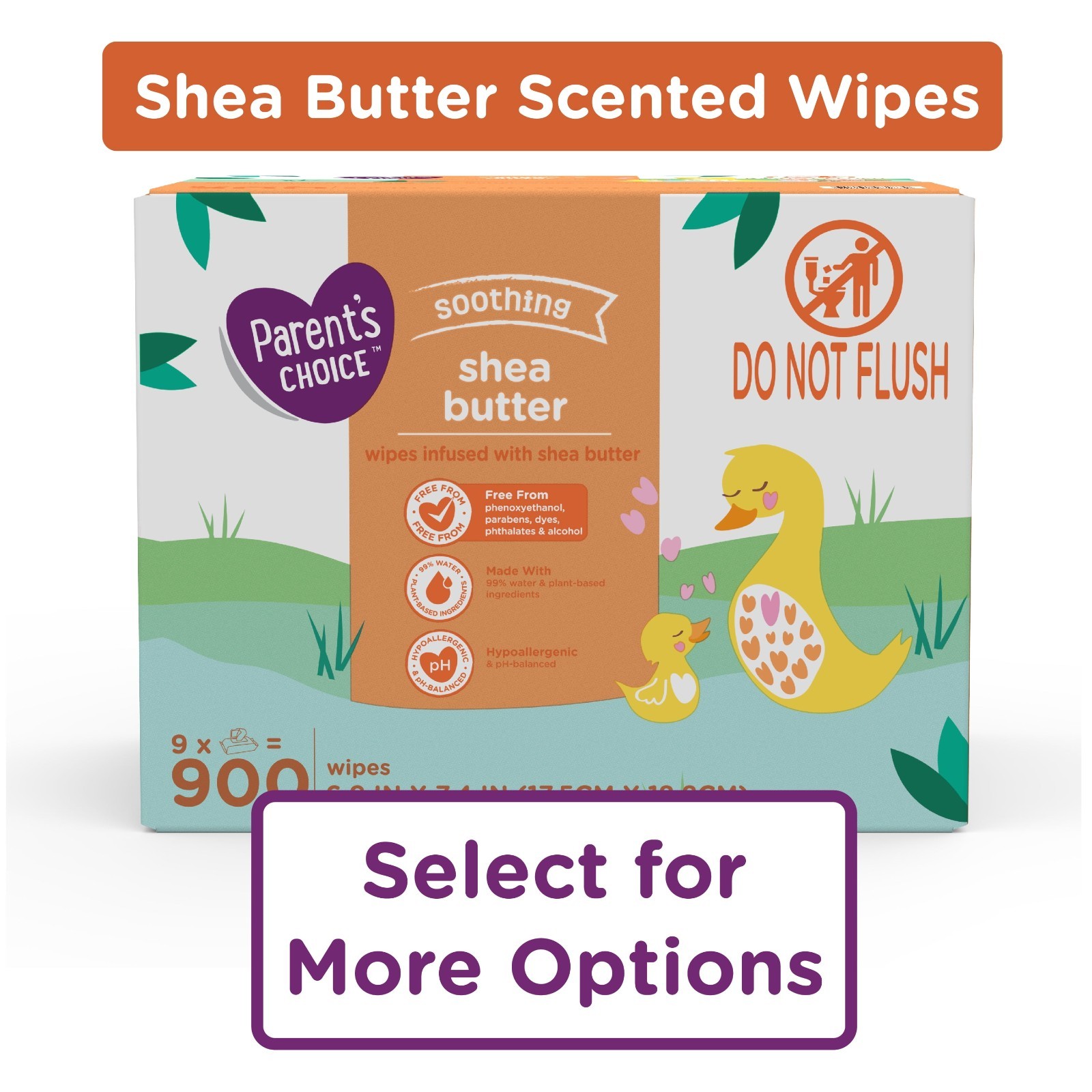 NEW Parent's Choice Shea Butter Baby Wipes (Count 900) Free and Fast Shipping