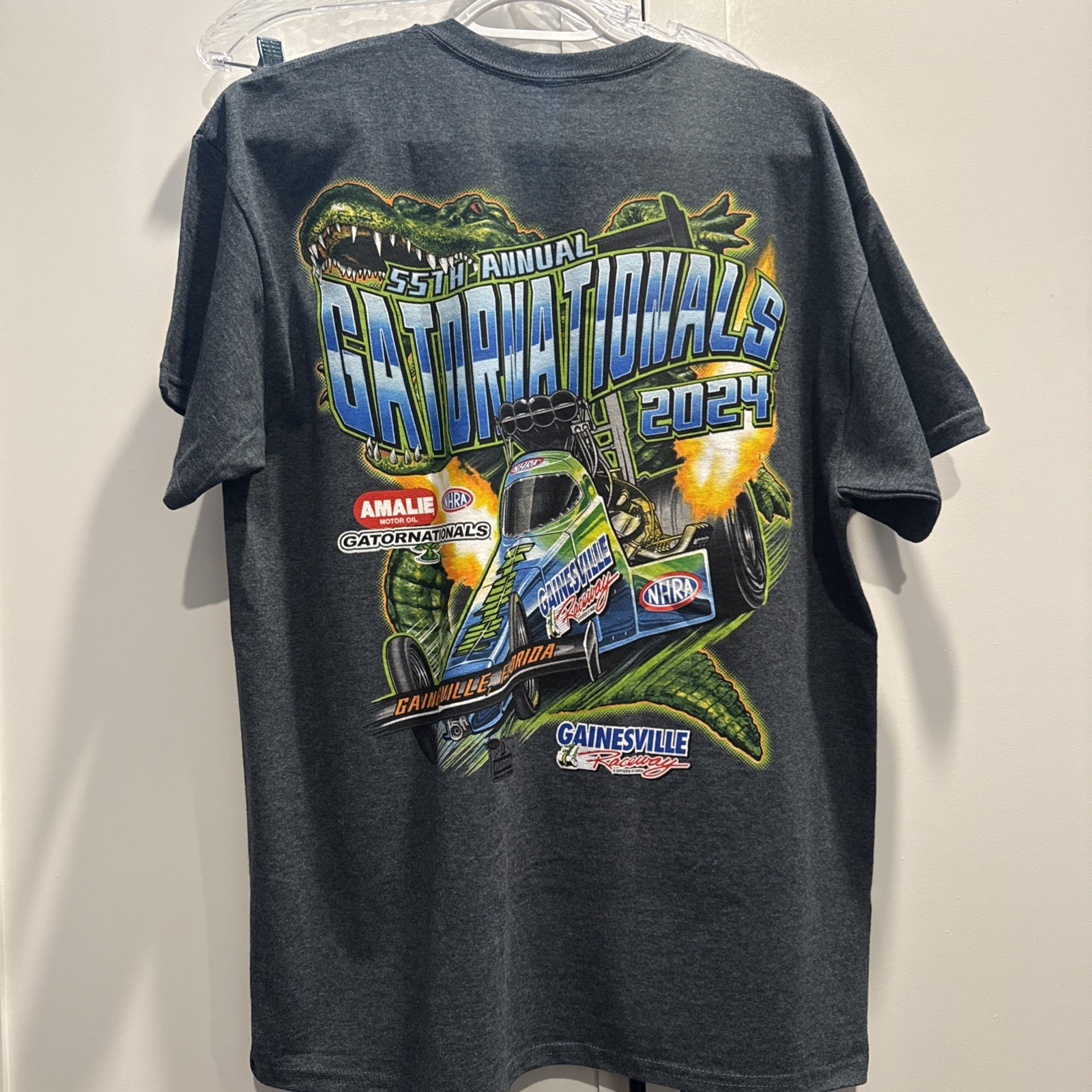 NHRA 2024 GATOR NATIONALS 55th Annual Gainesville Racing Shirt Sz L