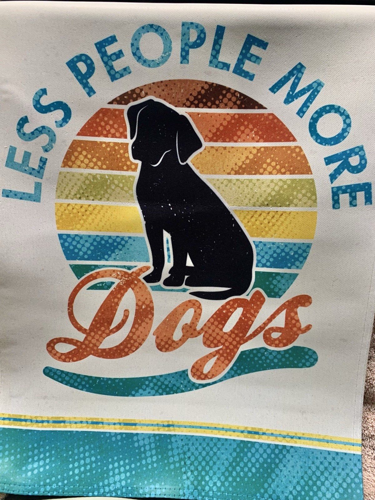 Less People More Dogs Mini Garden Flag 12”x 18”