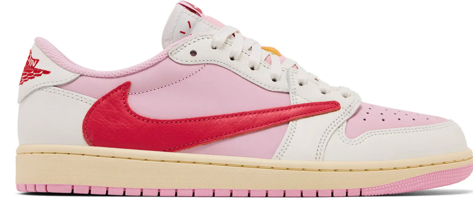 NEW Travis Scott x Air Jordan 1 Retro Low OG Sail Tropical Pink IQ7604-101 