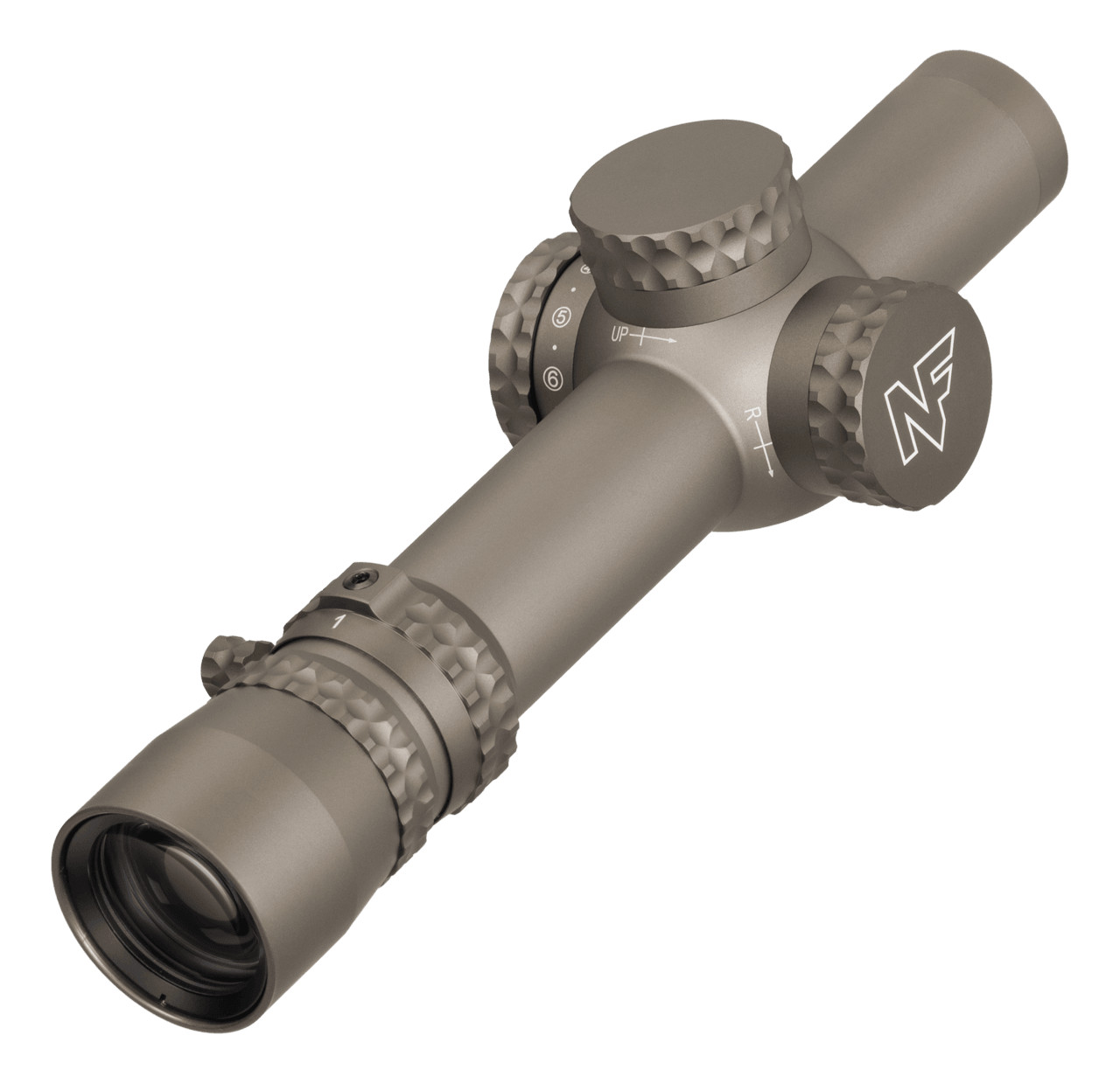 Nightforce NX8 1-8x24mm F1 Capped FC-DMx FFP Dark Earth Riflescope C663