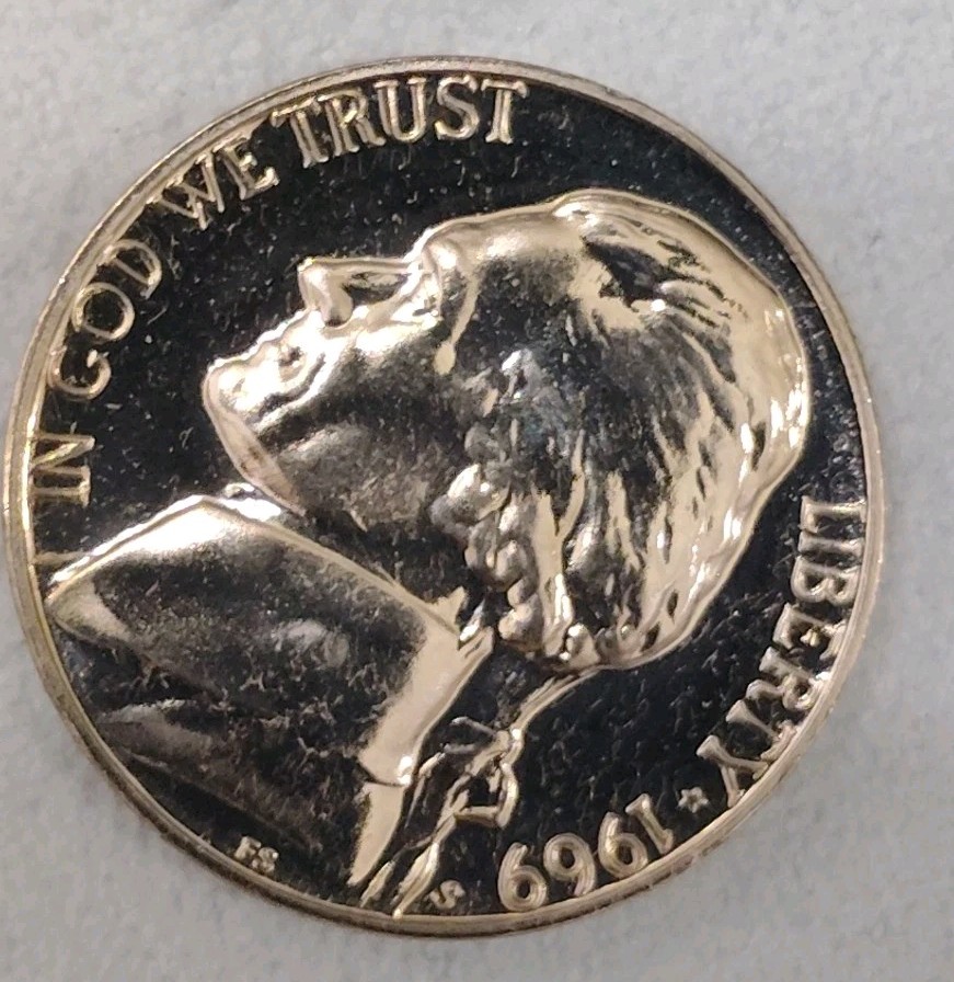 1969 S Proof Jefferson Nickel Full Steps Rare T On Monticello