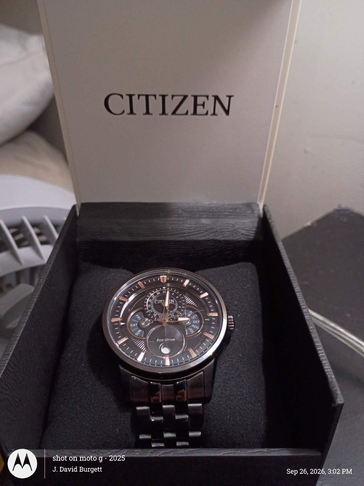 Citizen Eco-Drive Black Men\'s Watch - BU005754E